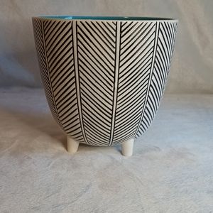 Art in the Forest Hand painted Cachepots- Herringbone